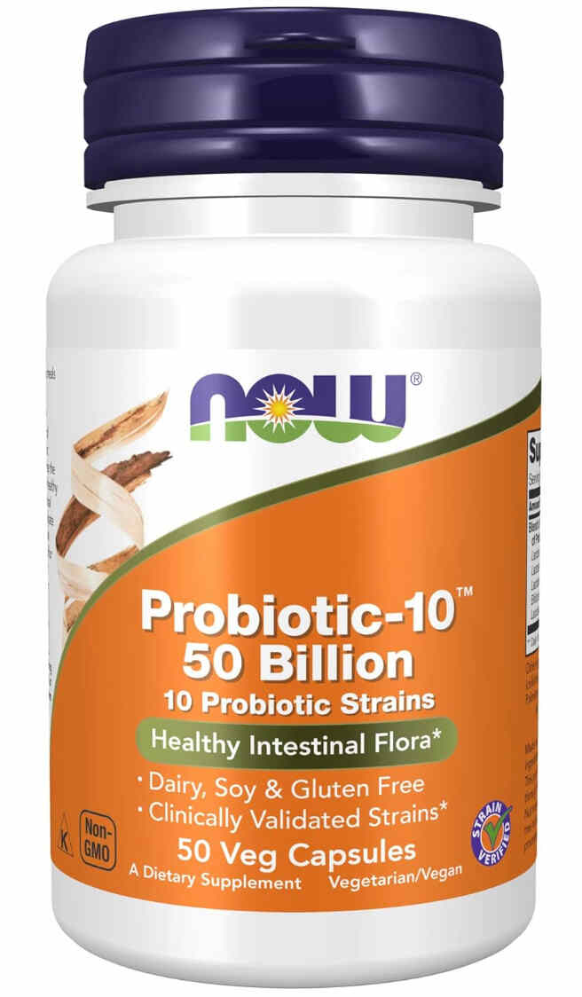 Now Foods Probiótico 10 50 Billion 50 Veg cápsulas