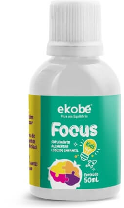Vitamina Infantil Ekobe Focus Kids Para Memória E Déficit De Atenção 50ml