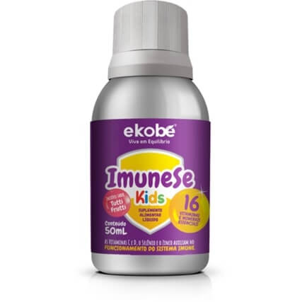 Vitamina Infantil Ekobe Imunese Kids Líquido - 16 Vitaminas E Minerais Tutti Frutti